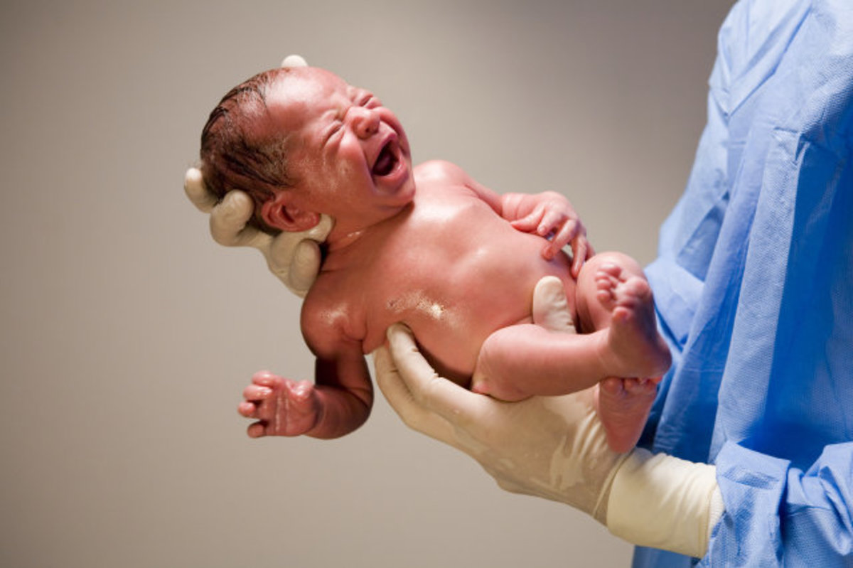 Видео рождение жизни. Новорожденный человек.