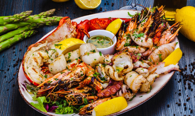 θαλασσινά, ψάρια, οστρακοειδή